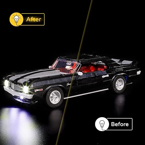 Miniatura 6 de YEABRICKS Luz LED para Lego-10304 Icons Chevrolet Camaro Z28 Modelo de bloques de construcción (juego de Lego no incluido)