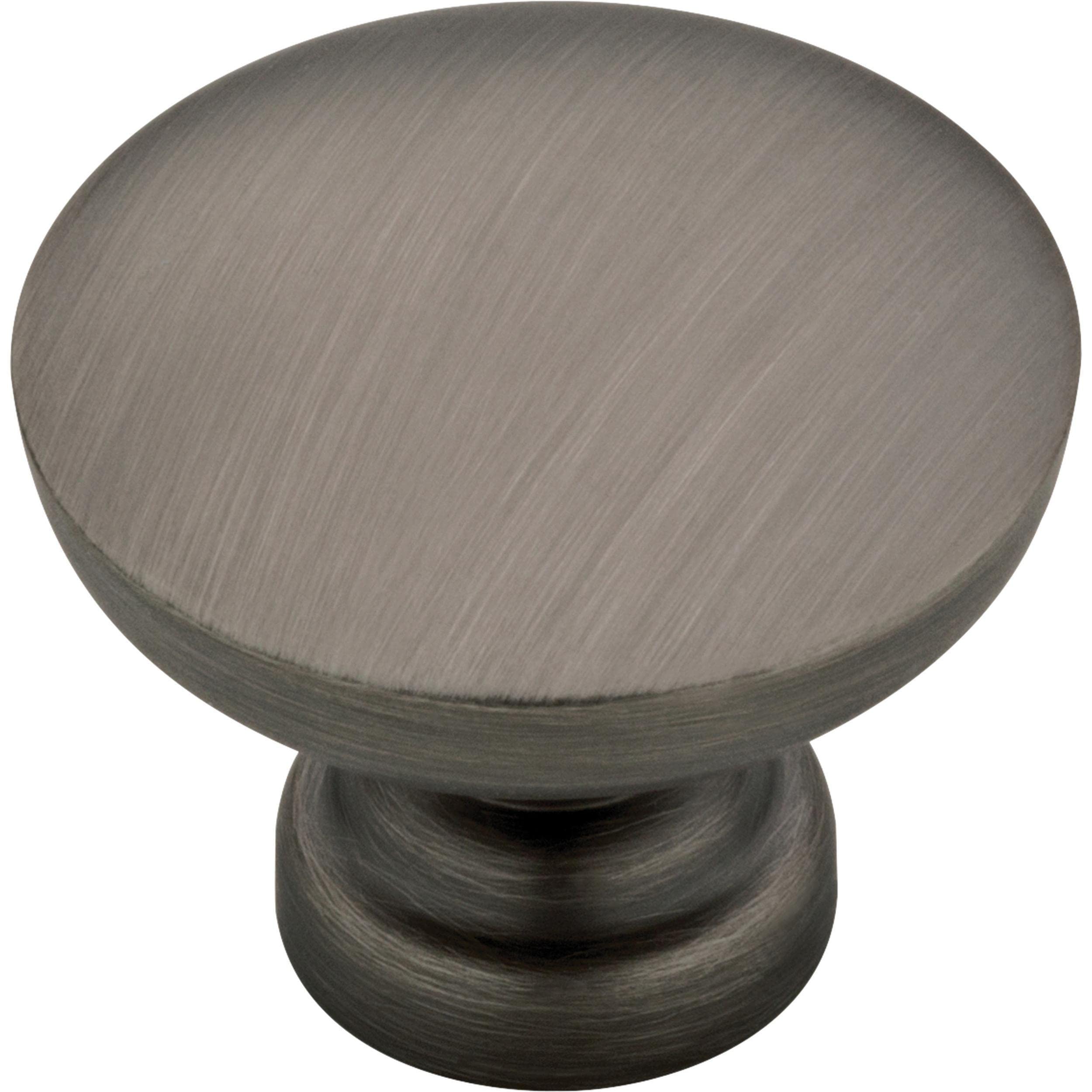 Franklin Brass P29523-904-C 1-1/8" Flat Top Round Knob, Single, Heirloom Silver