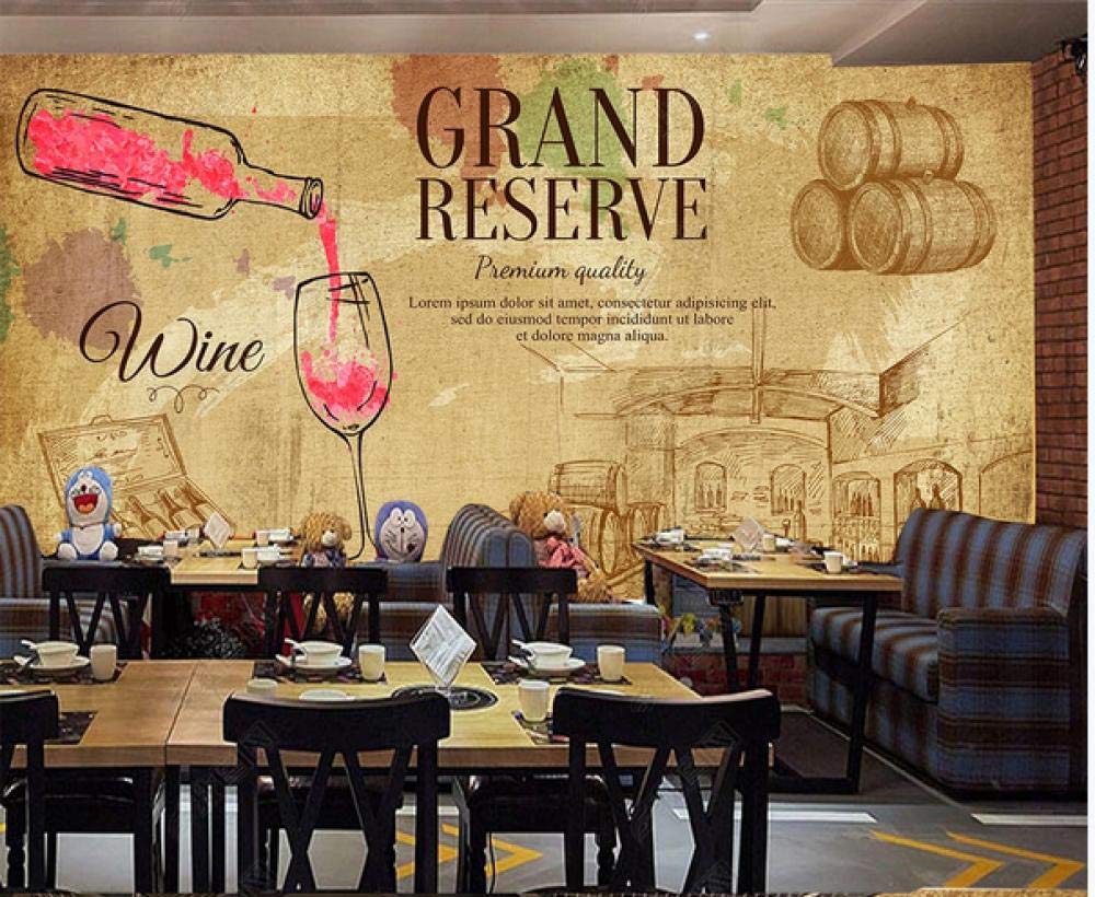 Papier Peint Mural Rétro Pour Cave à Vin, Bar, Décoration