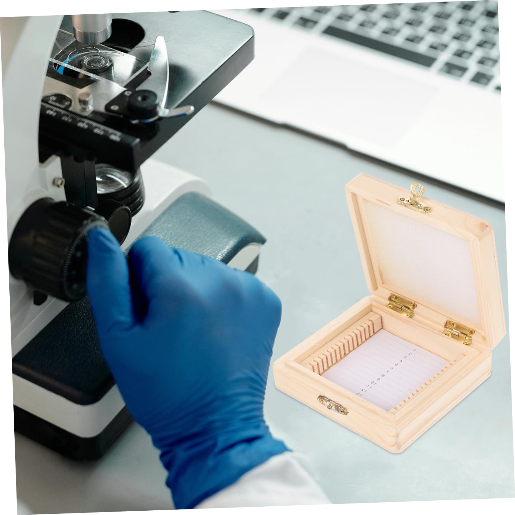 BELLIFFY Microscope Slide Storage Case for Studies Enhances Microscope Setup and Experience