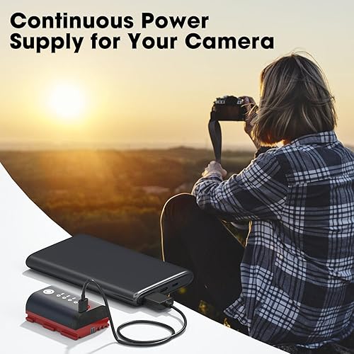 Miniatura 9 de LP LP-E6, LP-E6N Batería de 2 paquetes de 2600mAh con carga USB-C, pantalla LED, baterías de repuesto para Canon EOS R6 R5 R 90D 80D 70D 60D 60DA 6D
