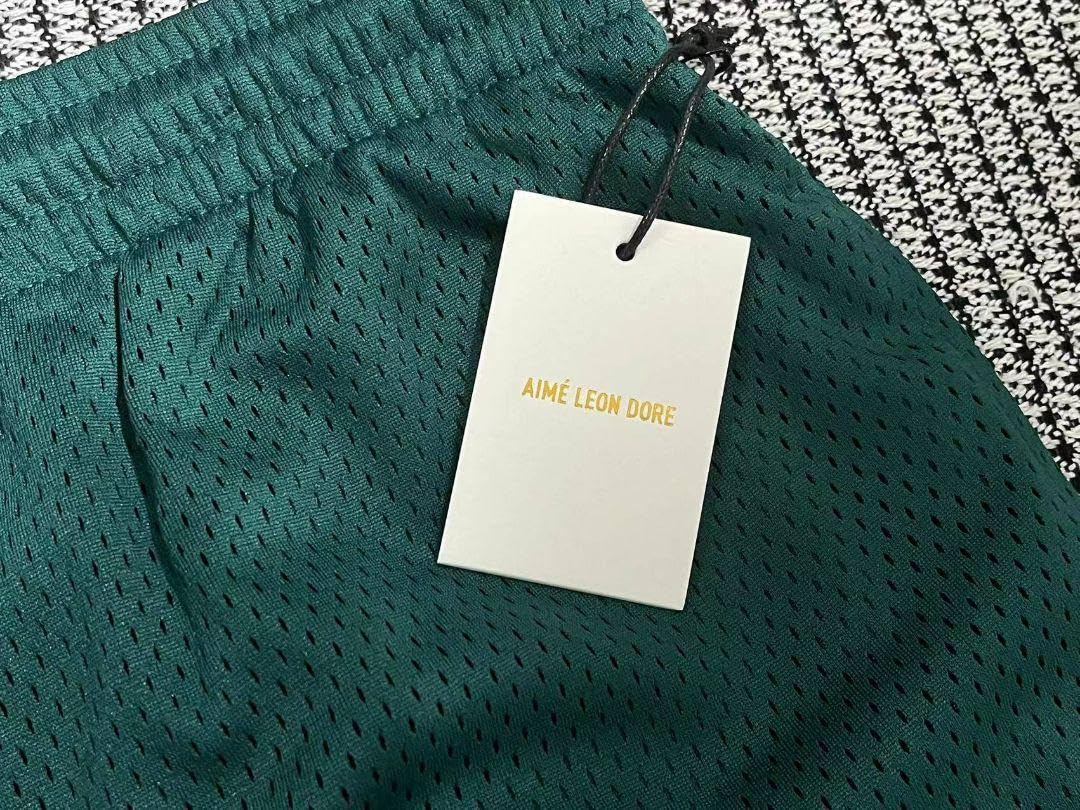 Amazon.co.jp: AIME leon dore Logo Gym Short グリーン Mサイズ