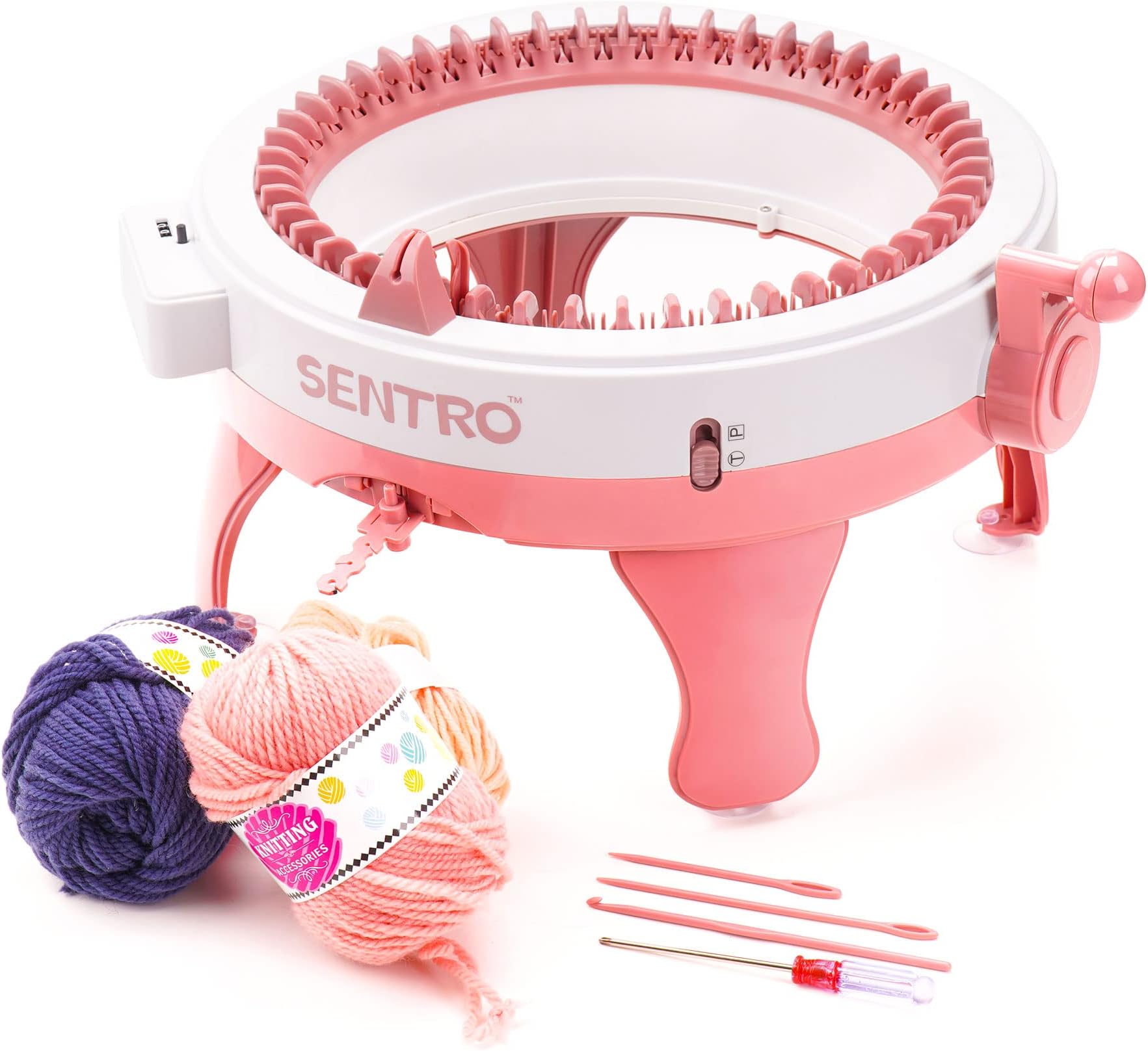 RVtiooy SENTRO Knitting Machines, 48 Needles Knitting Machine with Row Counter, Christmas/New Year/Birthday Gifts, Knitting Machine for Adults/Kids DIY Scarf Hat Sock (S48)