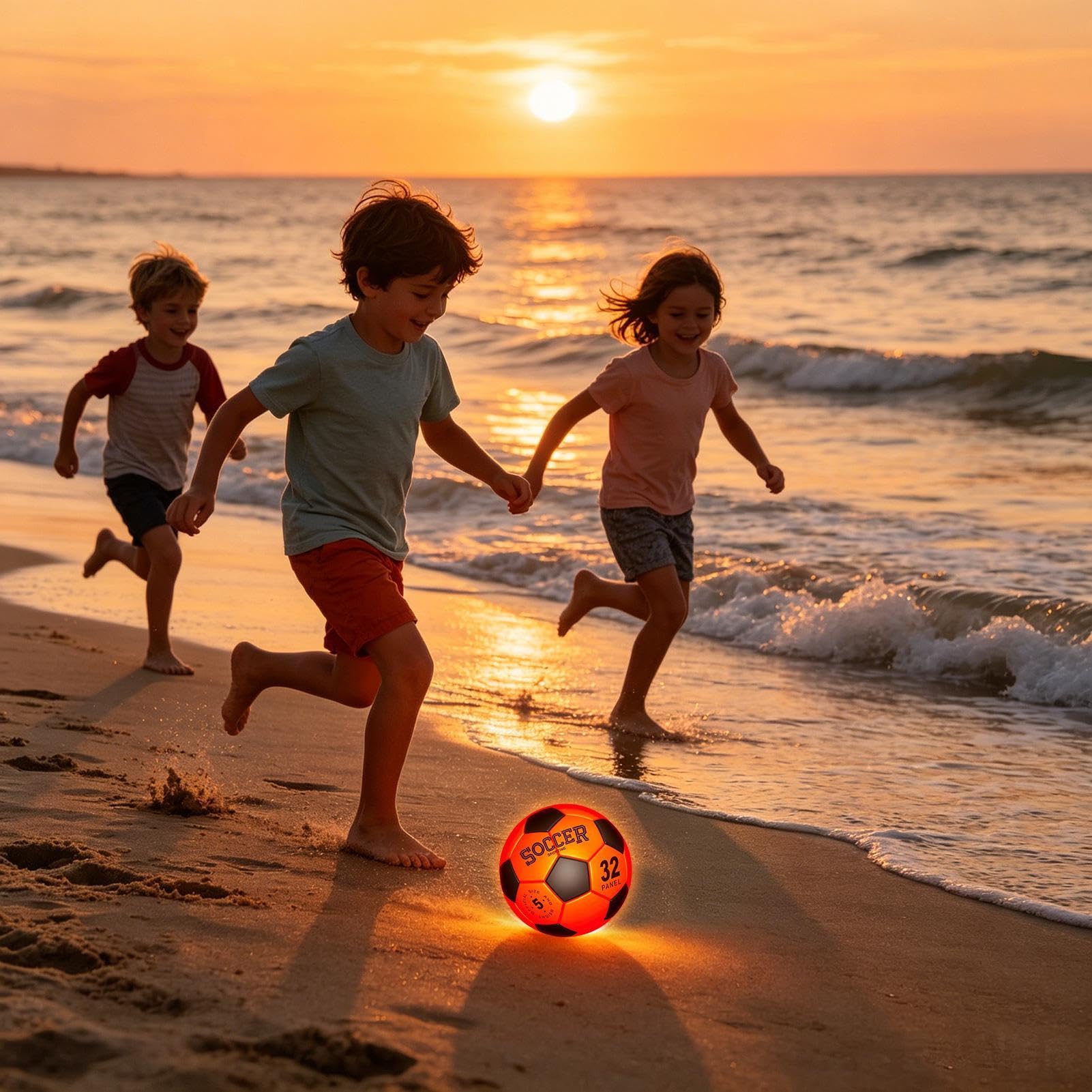 Pallone Luminoso da Calcio Ricaricabile N. 5 Cool | Pallone LED per Sport Per Bambini 8-15 Anni, Ragazzi, Adulti, Esterno, Compleanno, Giardino, Cortile, Sentiero