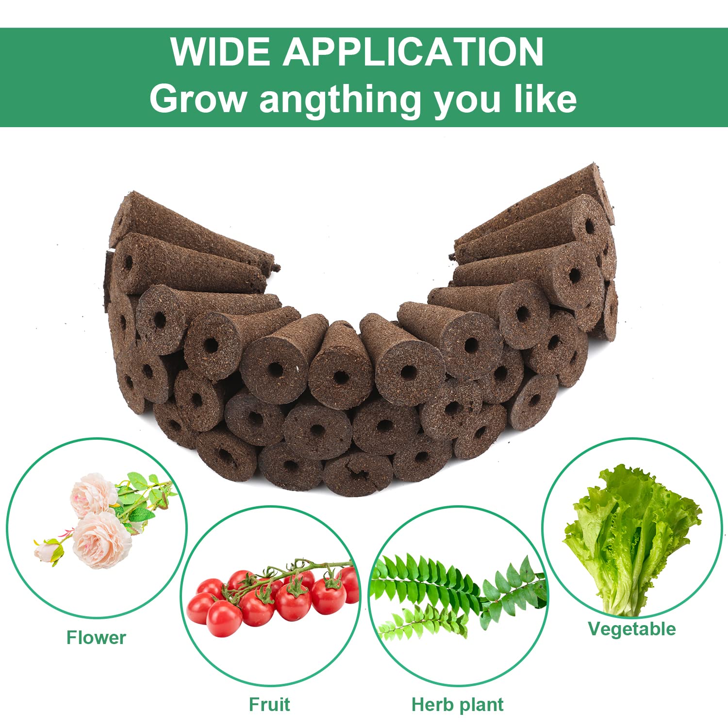 101 pezzi Kit di Baccelli di Semi per Aerogarden, Idroponica Kit Hydroponic Grow Kit con 20 Cestini per Coltivazione, 20 Coperchi Isolanti, 40 Spugne per Coltivazione, 20 Etichette per Piante