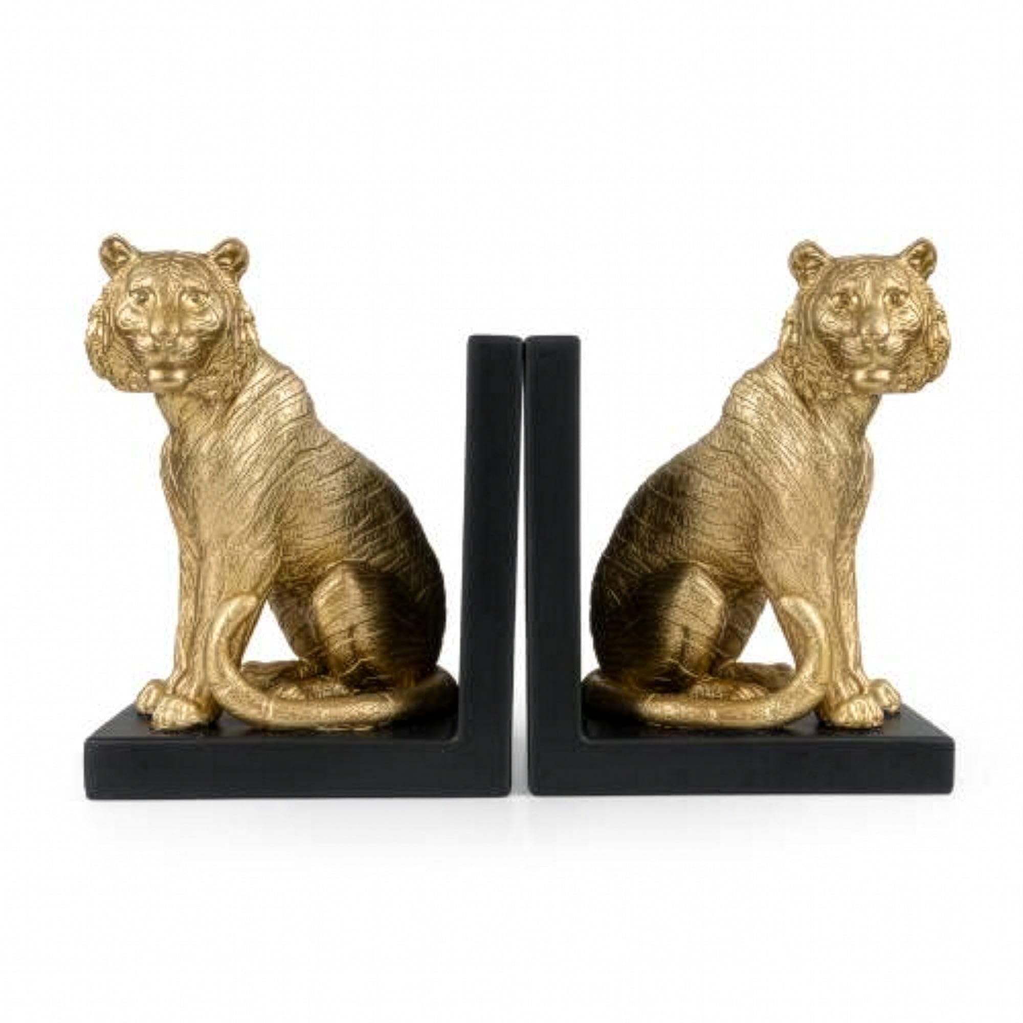 Antique Gold Tiger Bookends