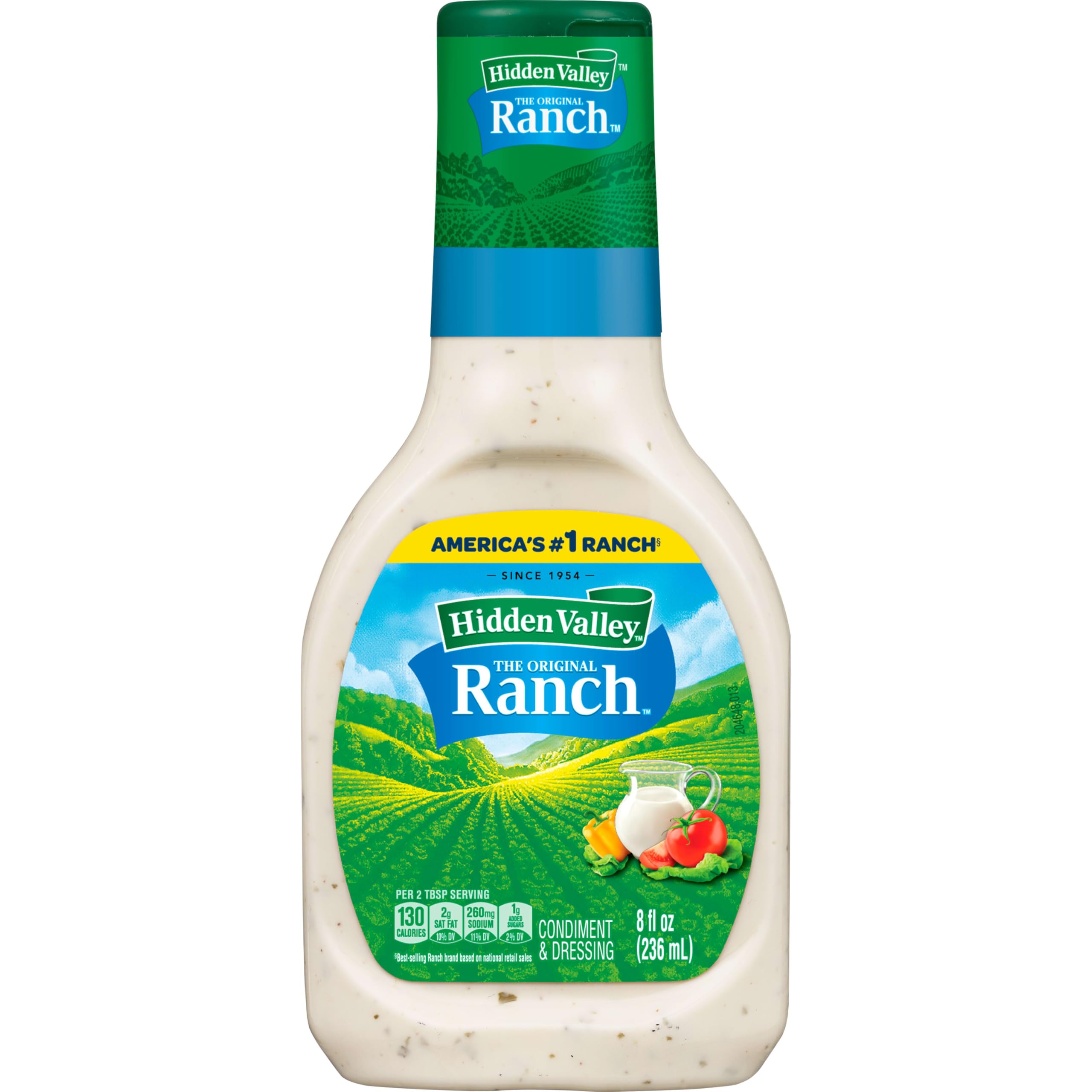 Hidden Valley Original Ranch - Aderezo y aderezo para ensalada, botella de 8 onzas (el paquete puede variar)