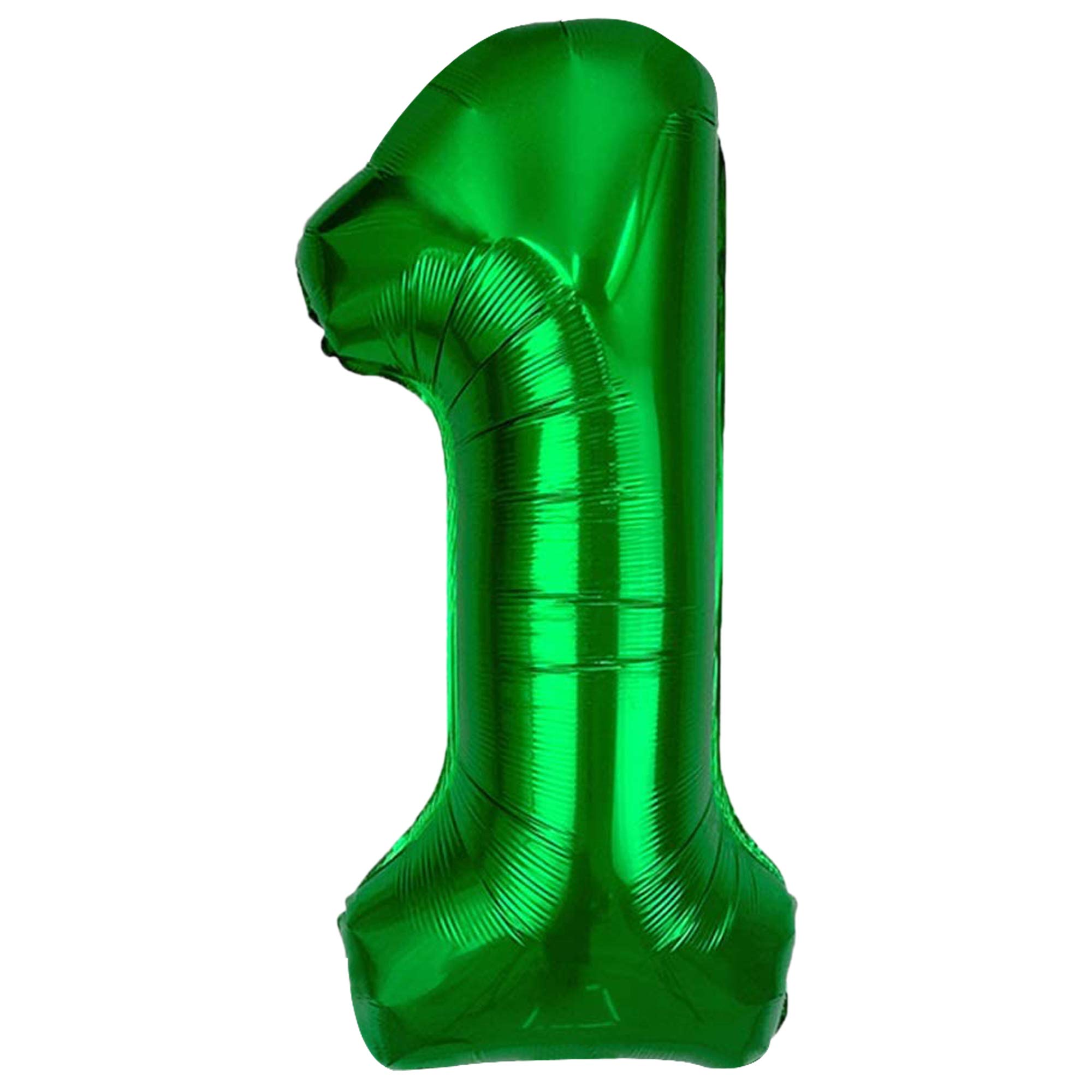 KatchOn Green Number 1 Balloons - Large, 40 Inch | Metallic Jungle theme Balloons for 1st Birthday Decorations| Number 1 Birthday Balloon for 1 Year Old Birthday Decorations | 1st anniversary party