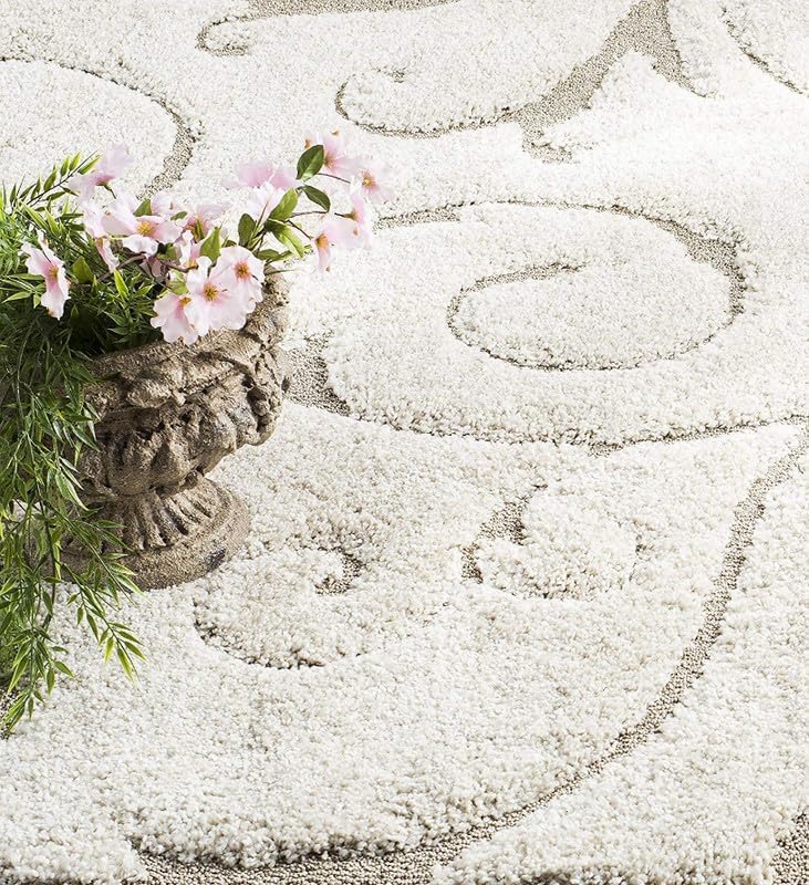 Image of F & B Rugs Luxurious Luck high Density Thick & Soft Shaggy Carpet Microfiber 2 Inch Pile Height 10 x 13 feet