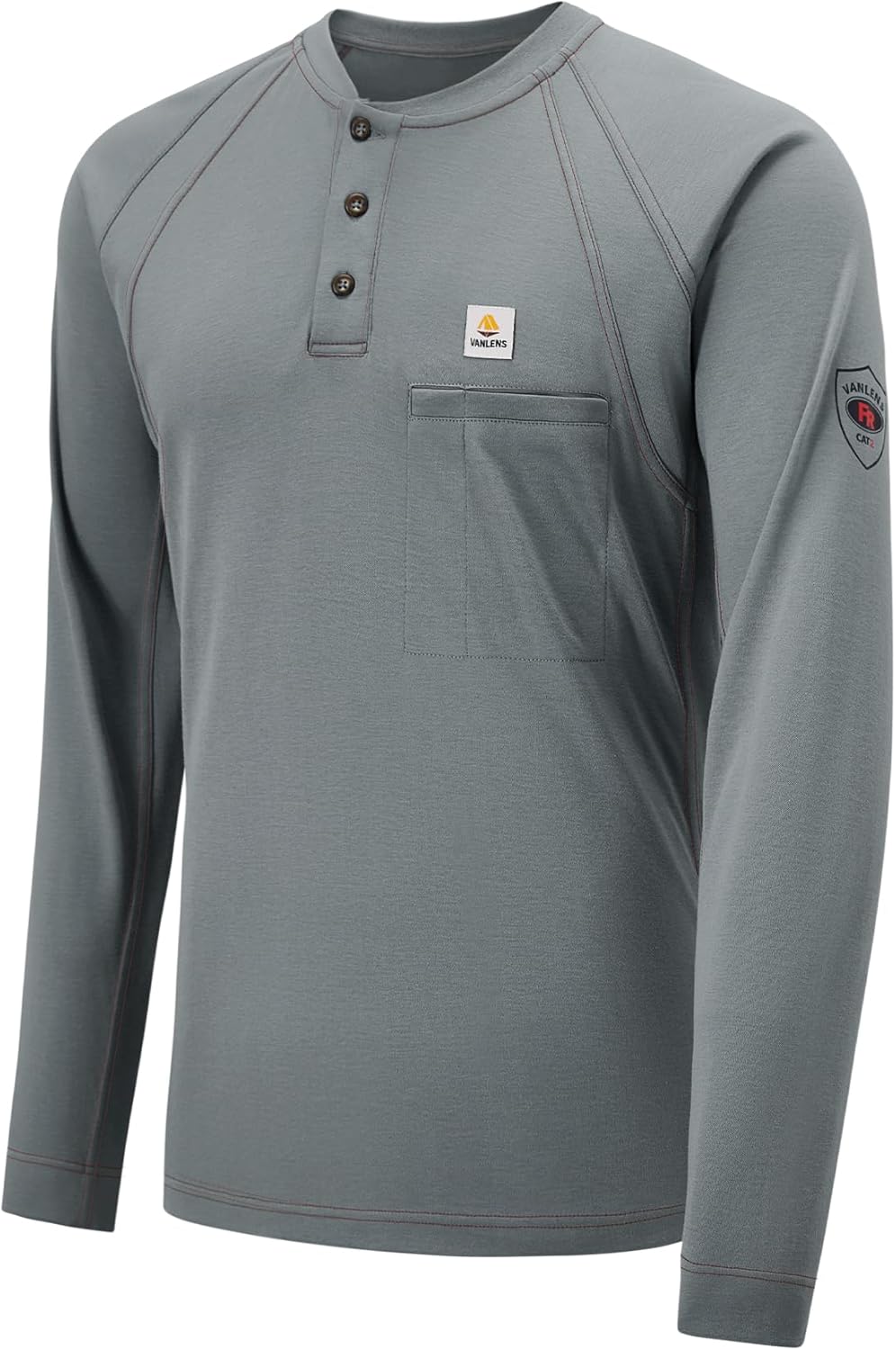 FR Shirts for Men Light Weight Flame Resistant Henley Shirts Long Sleeve Shirts HRC...