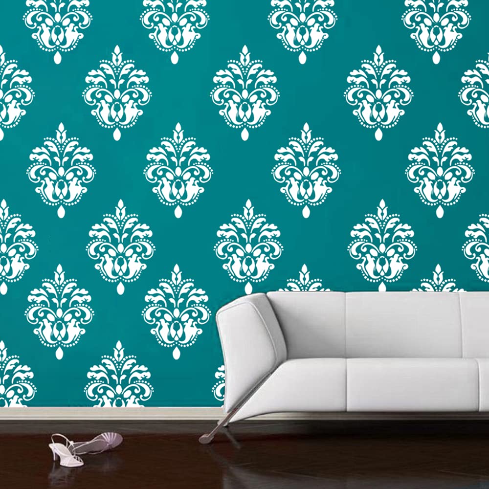 DECORNOW Floralcop Wall Stencil Reusable DIY Wall Stencil Painting, Suitable for Home Decoration, Wall Decoration Size : (16 inch x 24 inch) (B07VNGRBC7) Amazon Price History, Amazon Price Tracker