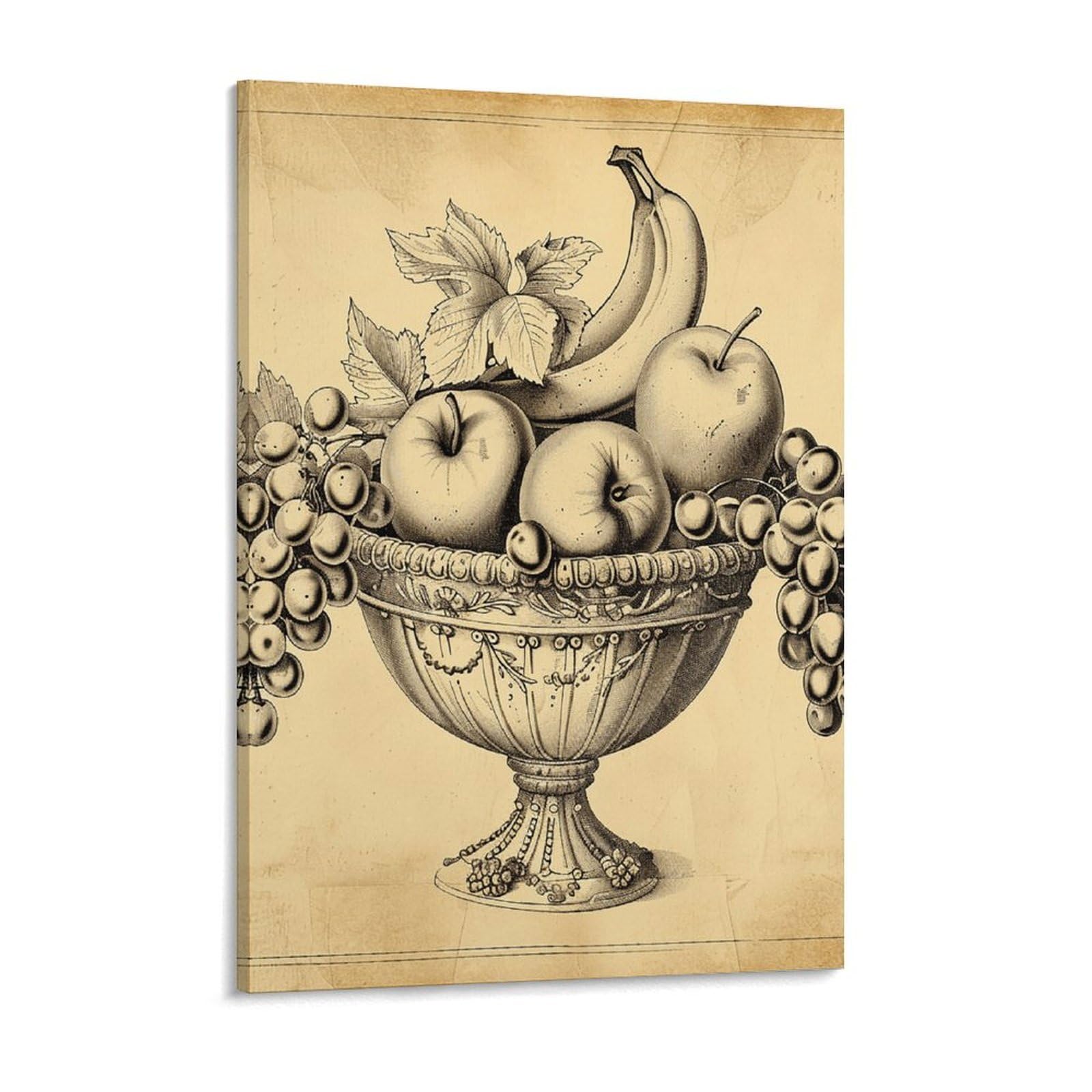 An Elegant Bowl Canvas Wall Art for Bedroom 12x16inch Canvas Prints Artwork for Walls Modern Picture Artwork Painting for Living Room Aesthetic Wall Paintings for Bathroom Kitchen Office Deco