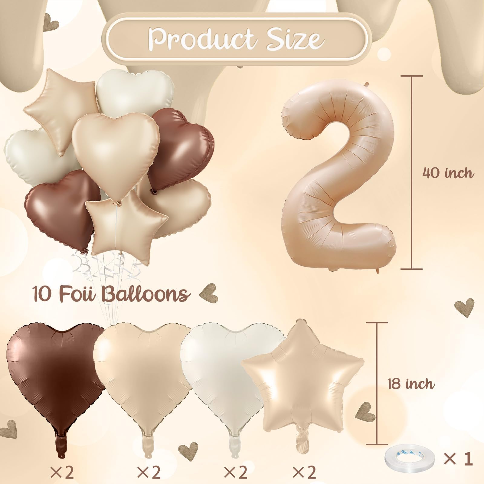 Amazon.com: Beige 21 Balloons, Nude Brown Taupe Number 21