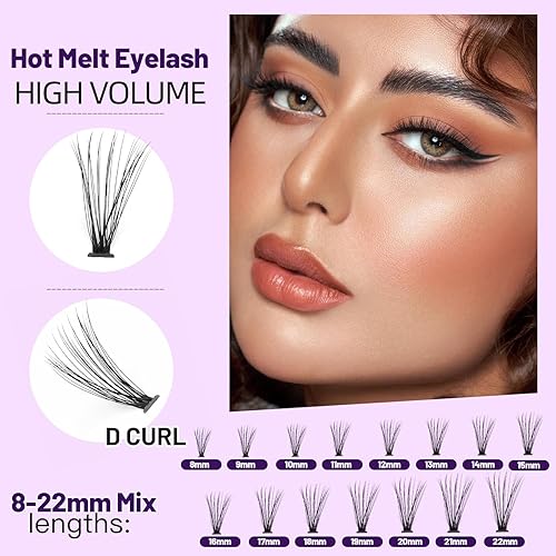 Miniatura 4 de BODERMINCER Extensiones de pestañas postizas individuales mixtas 20D de 0.39-0.78 pulgadas para elegir 0.35-0.47-0.79 pulgadas, mezcla de pestañas