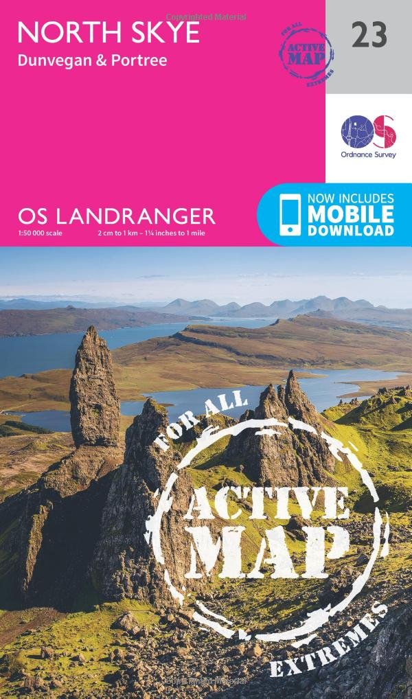 Ordnance Survey Unisex Noa Landranger Active Map 23 North Skye