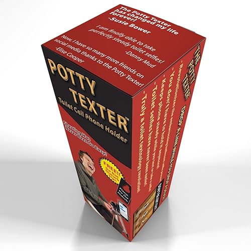 Miniatura 3 de Potty Texter - Soporte para teléfono celular de baño, manos libres, mensajes de texto, regalos divertidos para adolescentes, regalos de elefante