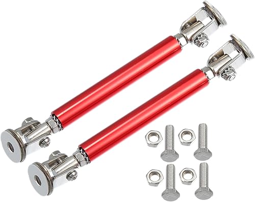 ACROPIX Barras de soporte universales ajustables de aleación de aluminio de 3 a 5 pulgadas, 2.953 in, color rojo, paquete de 2