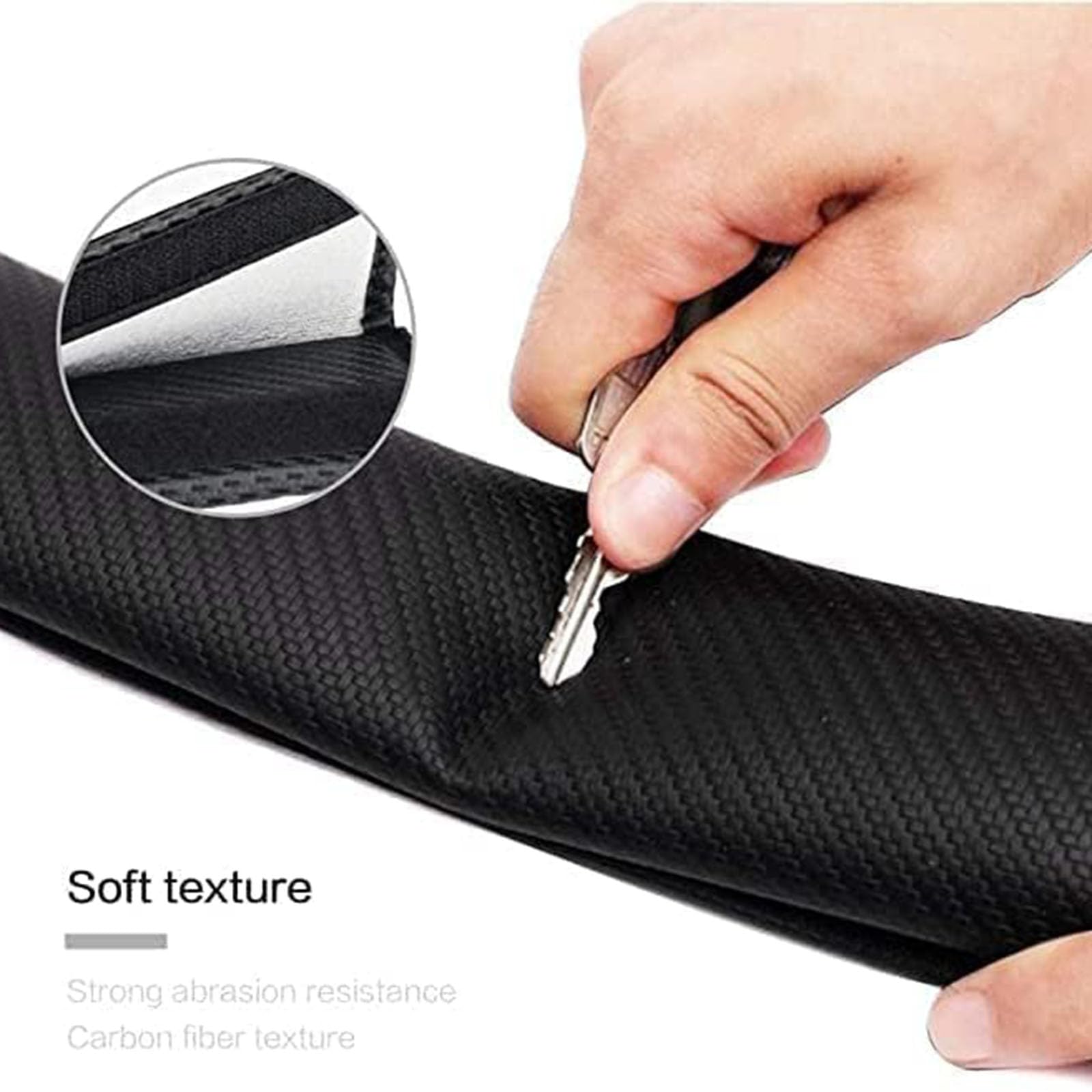 EAGLEG 2-Pack Carbon Fiber Car Seat Belt Pads - Shoulder Protectors For Kia K3 K5 Rio Sportage