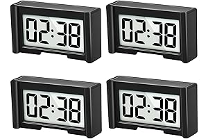 World Clock for Global Timekeeping: 4PCS Small Digital Mini Battery Operated Clock...