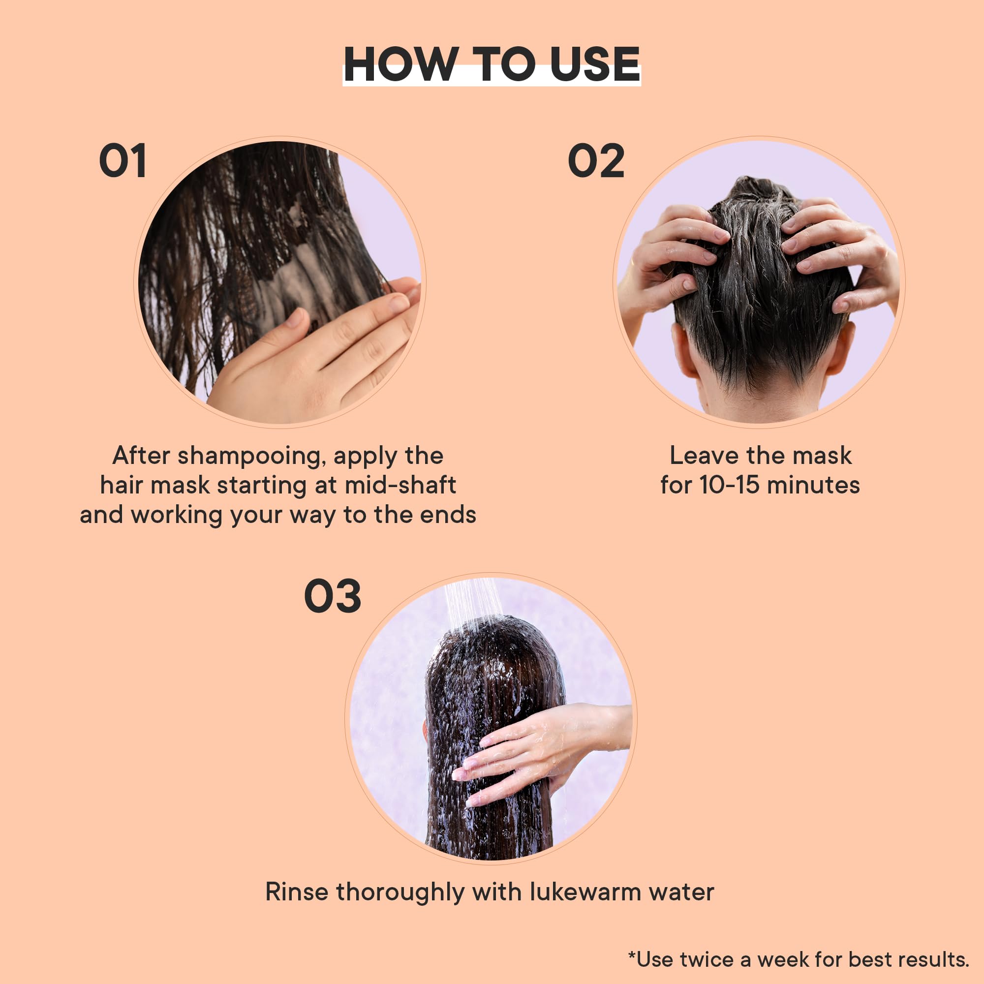 Quench Damage Repair Hair Mask with Quinoa Protein & Ceramides Cream | Restores Dry & Damaged Hair | Strengthens Hair and Adds Shine | Made in Korea (200Ml) - Image 6 thumbnail