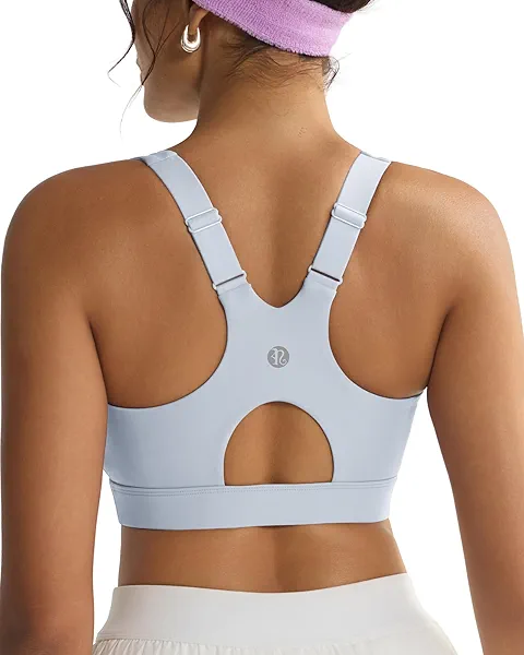 RUNNING GIRL Sports Bra for Women,Adjustable Straps Molded Cup High Impact Sports Bras for Women with Sewn in Pads