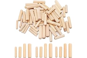 smseace 400PCS Wood Pegs for Shelves | Straight Groove Wooden Dowel Pins...
