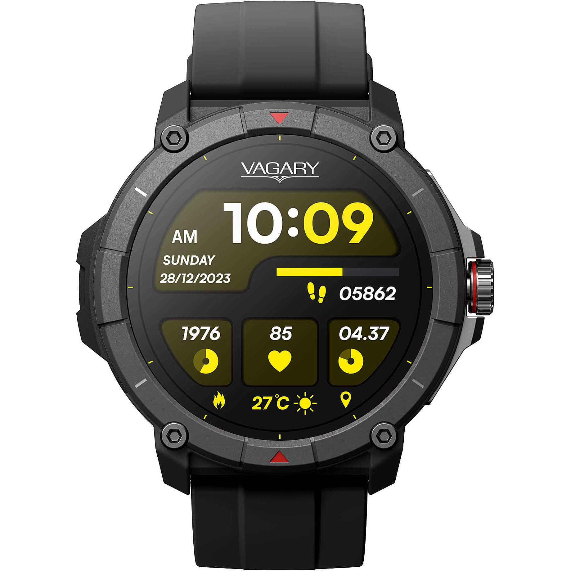 Orologio uomo Smartwatch Vagary nero X04A-001VY cinturino in silicone