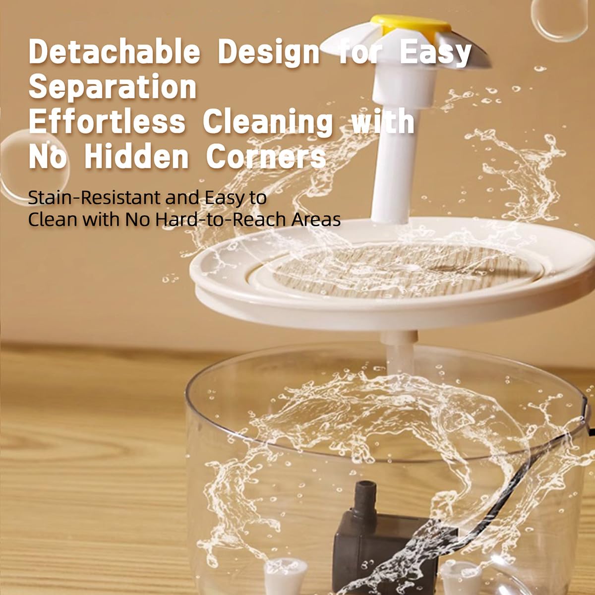 Bird Bath for Indoor Parrots - Circulating Filter Fountain Cage Birdbath for Lovebirds Conures Finches Parakeets Cockatiels Small Medium Feathered Pet - Shower Accessories & Cleaning Supplies (Clear) 4