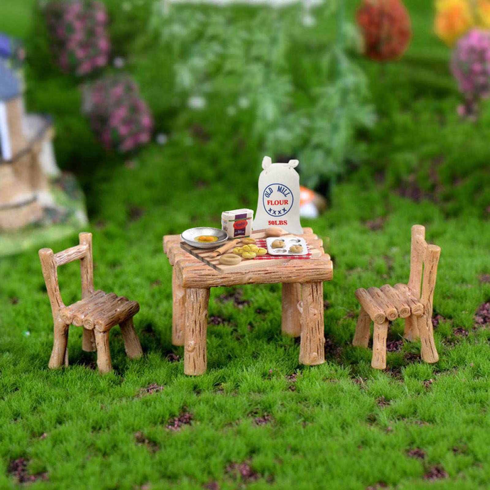 Accessori in miniatura gnomo Natale, casa delle bambole, set