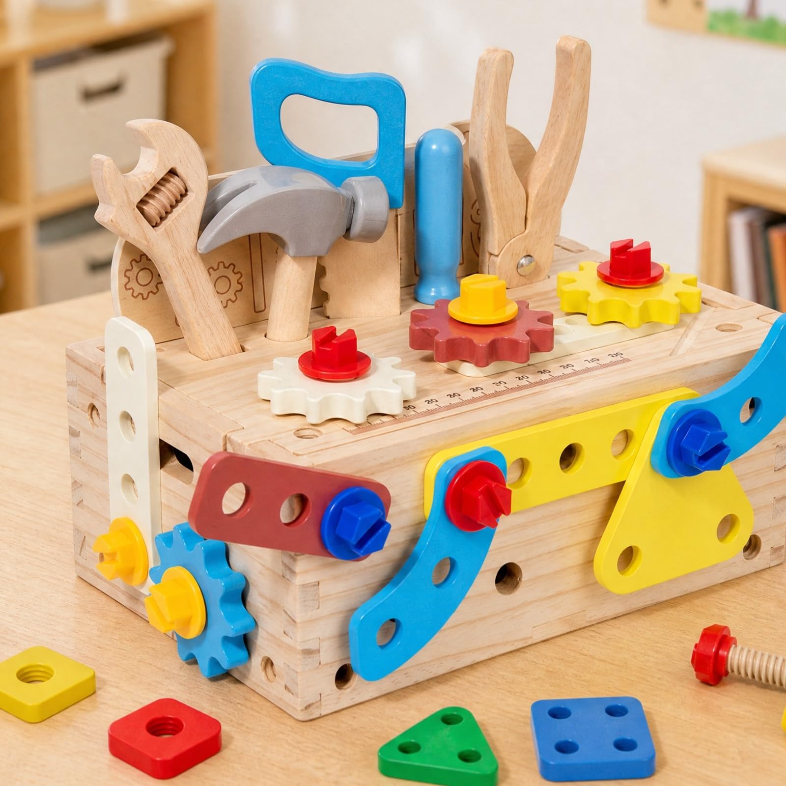 Milageto Cassetta Attrezzi Bambini Didattico | educativo, Cassetta degli Attrezzi con Maniglia, Educativo, Giocattoli, per Asilo