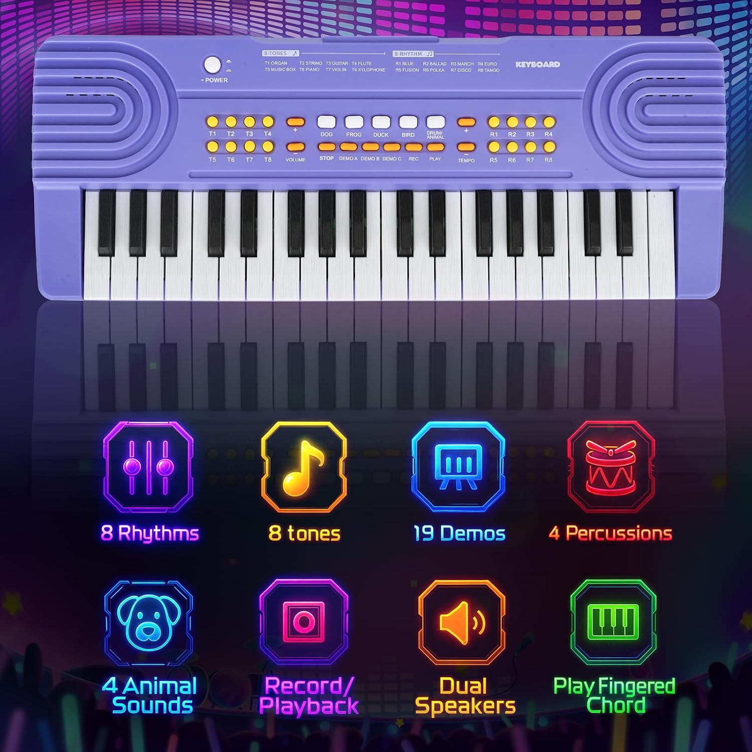 37 Key Kids Keyboard Piano Microphone