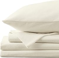 Vista 2 de Market & Place 100% Turkish Cotton Flannel Sheet Set 4 Piece Deep Pocket Solid Cozy Winter Bed Sheets Double Brushed for Extra Softness &