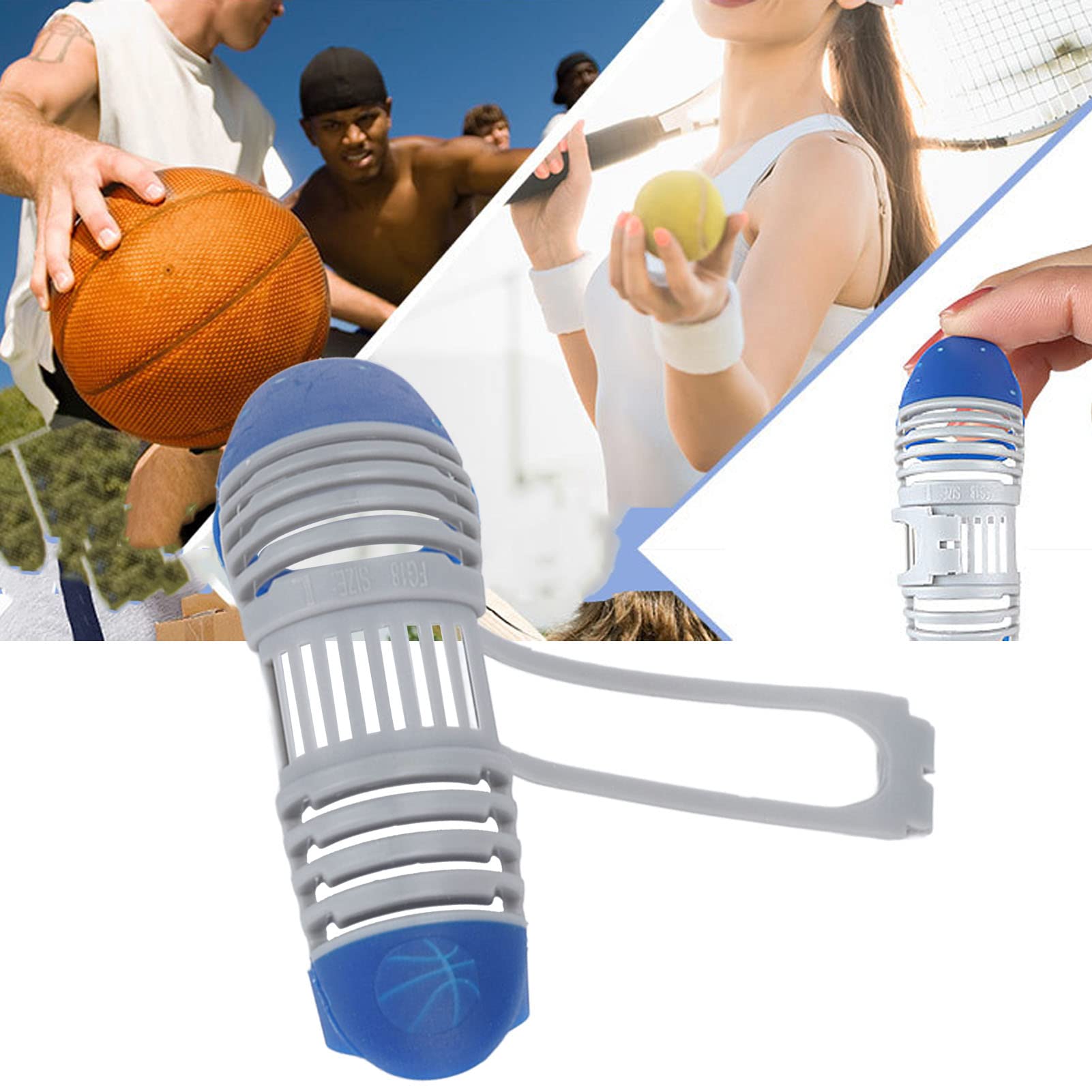 Finger Splint Brace Pain Relief Finger Support Sleeve Basketball Sports Tendonitis Finger Brace (L)