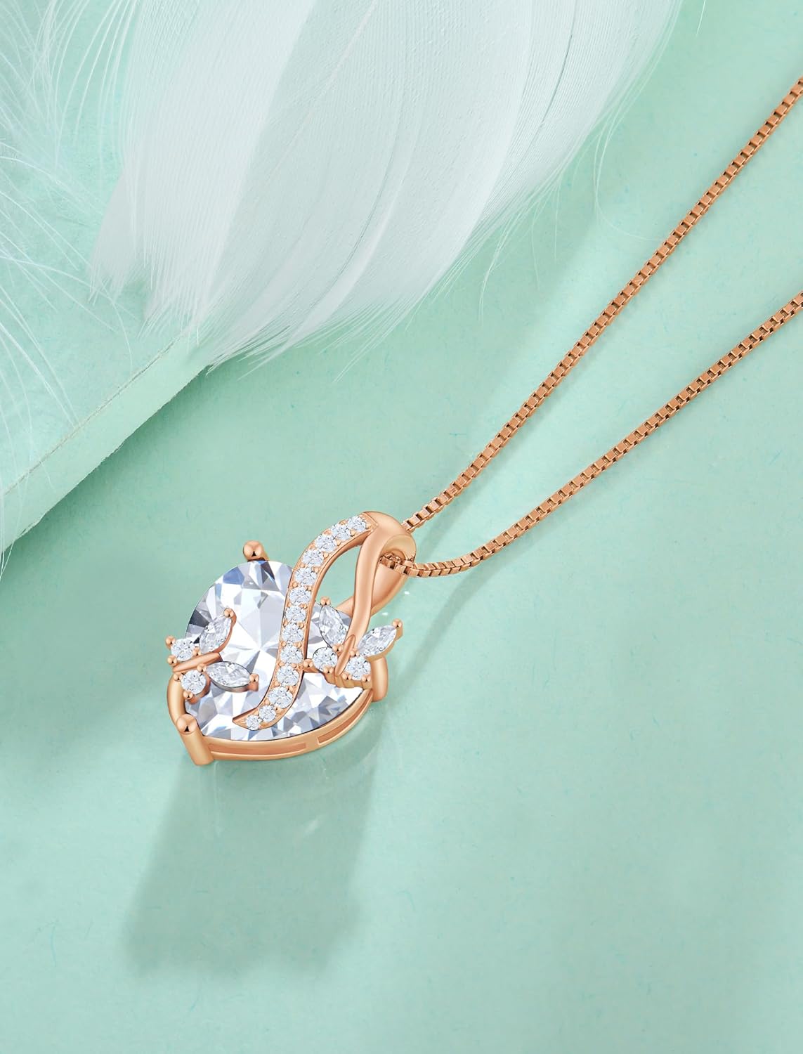 Butterfly Necklaces for Women Sterling Silver Infinity Heart Pendant Birthstone Jewelry Gift with 14k Yellow Gold/Rose Gold Plated - Image 5