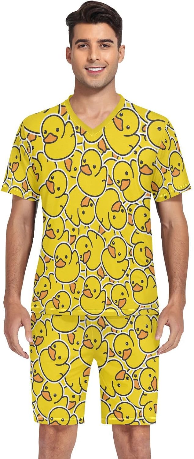 Men's Pajama Set Short Sleeve 2 Piece Summer Pjs image 5