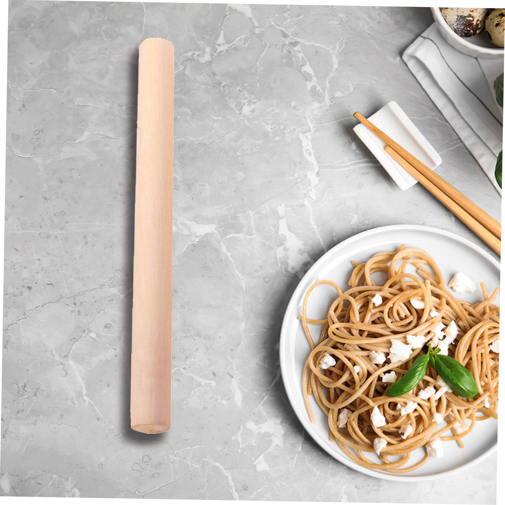 Mattarello in Legno 10 Pezzi Color Kaki per Cucina