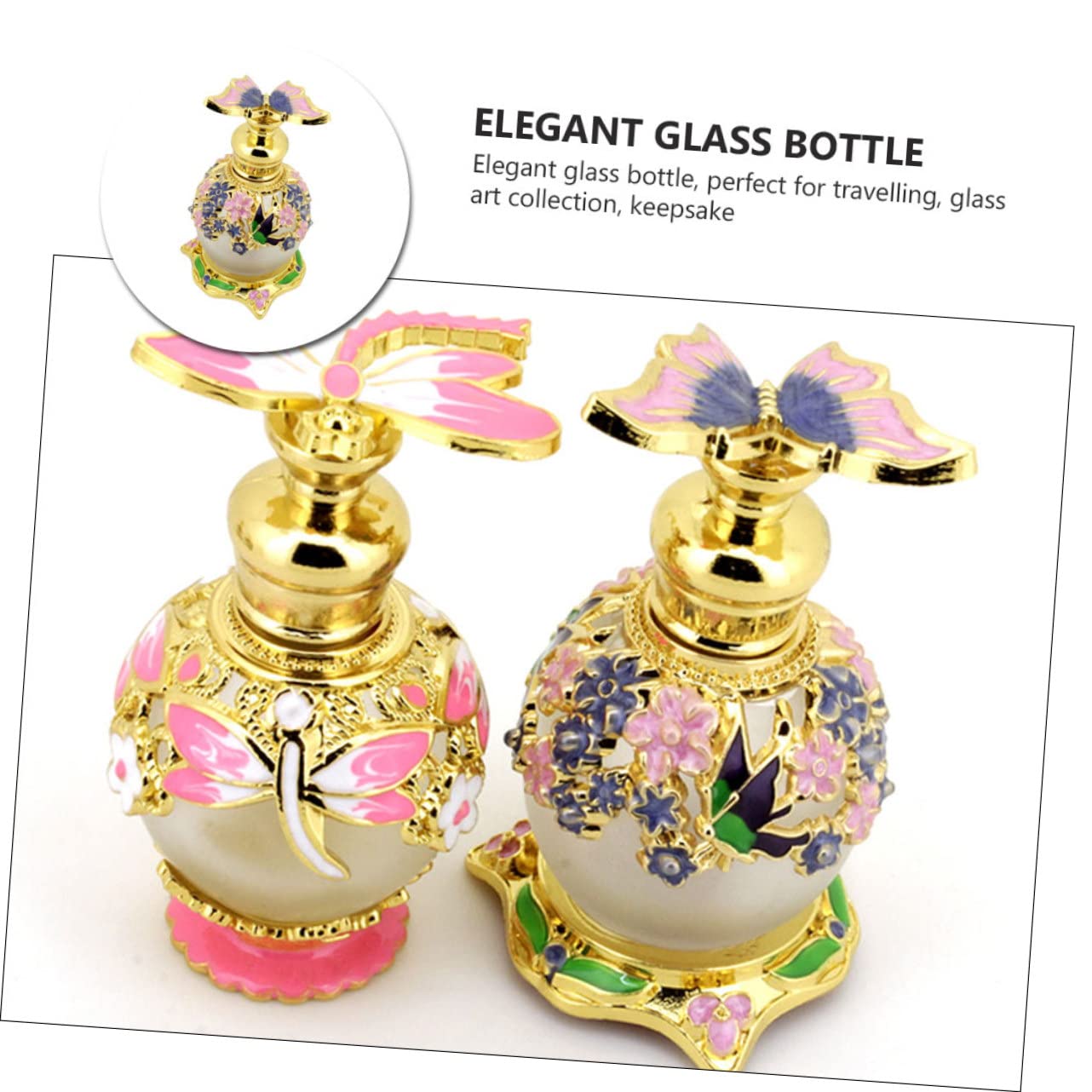 Healeved 3 Pz bottiglia di profumo bottiglia di olio essenziale di bottiglie profumo a travel size bottles travel bottles femminile flaconi spray nebulizzati lega