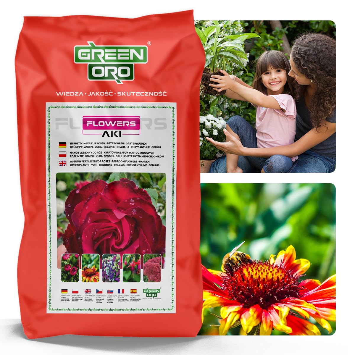 FLOWERS AKI 24kg Herbstdünger für Rosen, Blumen und Zierpflanzen geeignet