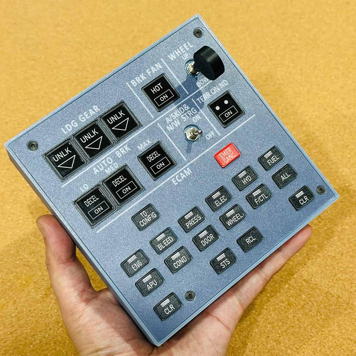 SHOYDID Rowsfire A103 A32X/A31X/A350 Flight Sim Control, indicatore carrello di atterraggio pannello integrato per MSFS 2020/2024, compatibile con PC