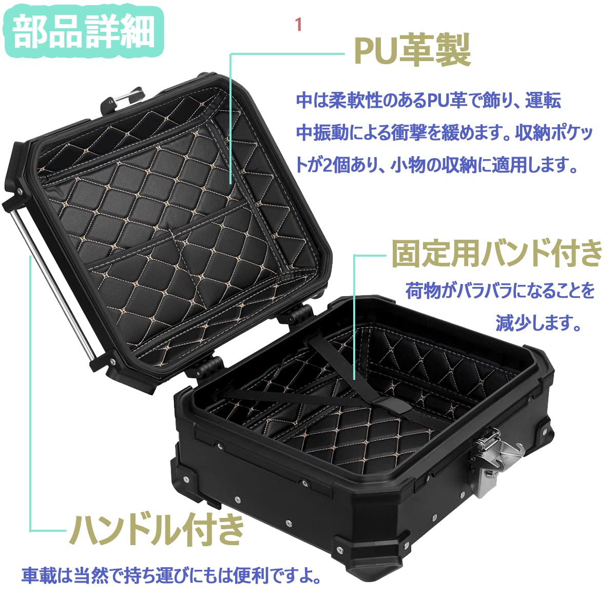 Amazon | Xverycan リアボックス バイク用リアボックス 25L大