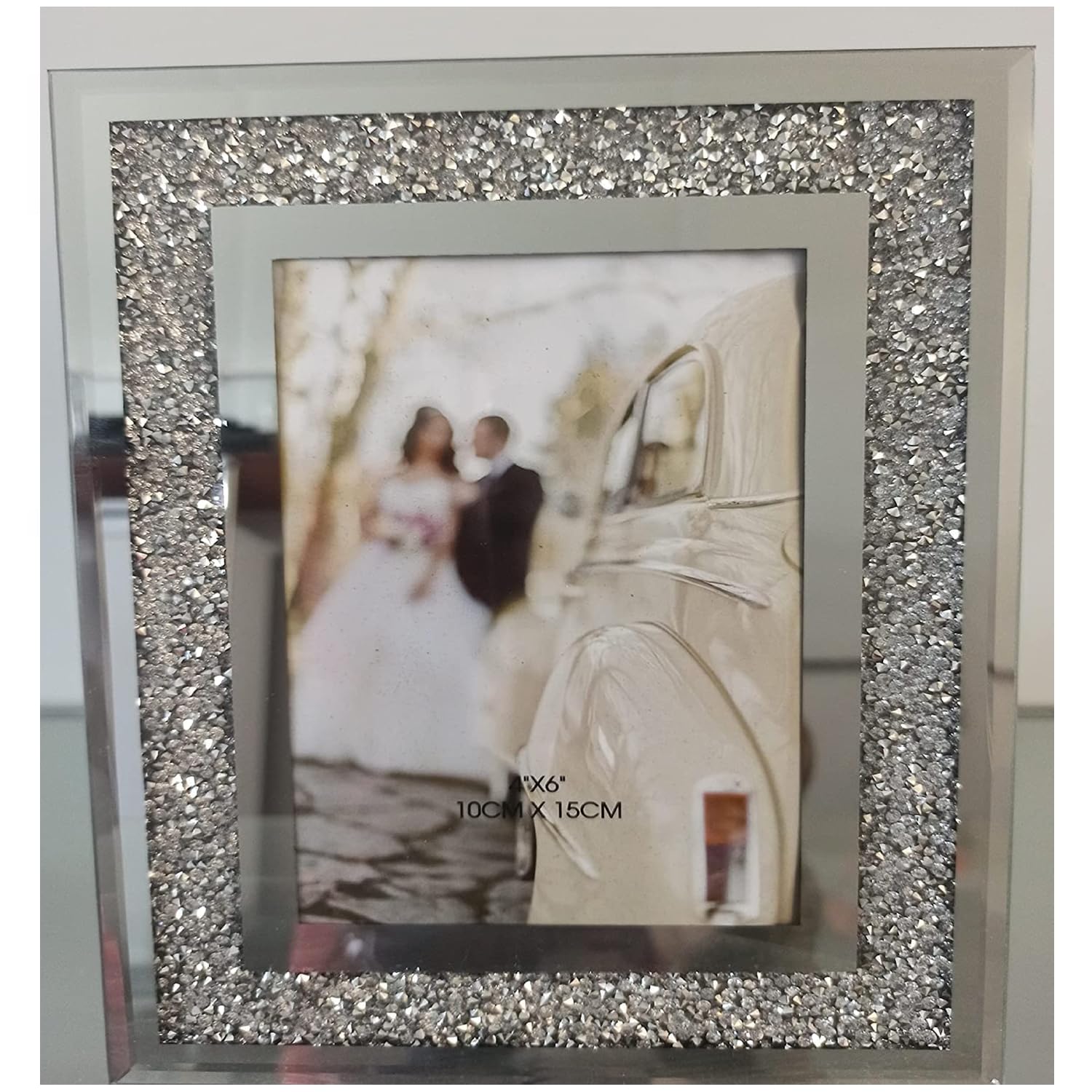 Deenz 8×10" Inches Crushed Glass Crystal Diamond Photo Frame Home Decor, Gift, The World'S Largest Picture Frame Collection Of Deenz Store