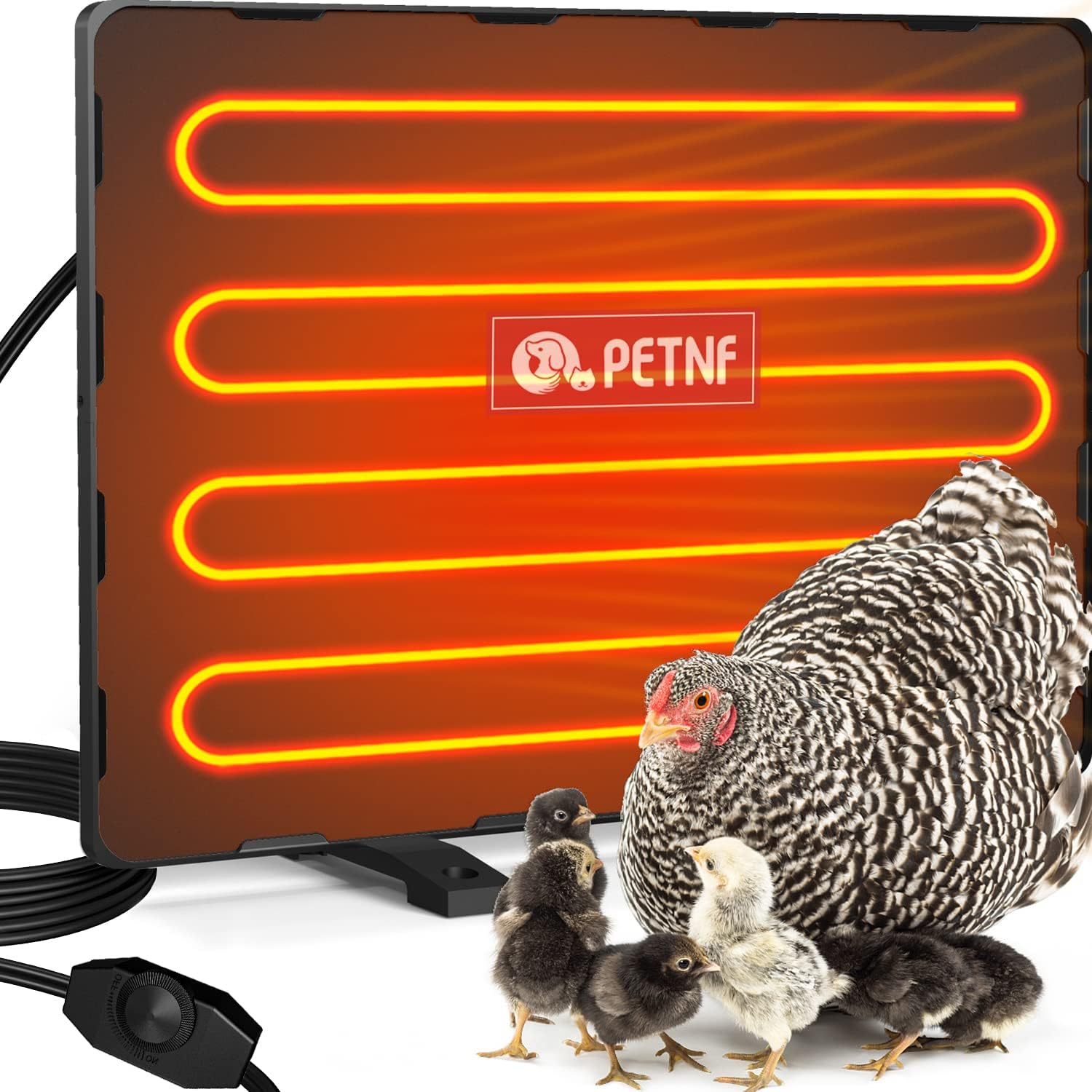 PETNF Upgraded Safe Chicken Coop Heater Radiant Heat Chicken Heater Safer Than