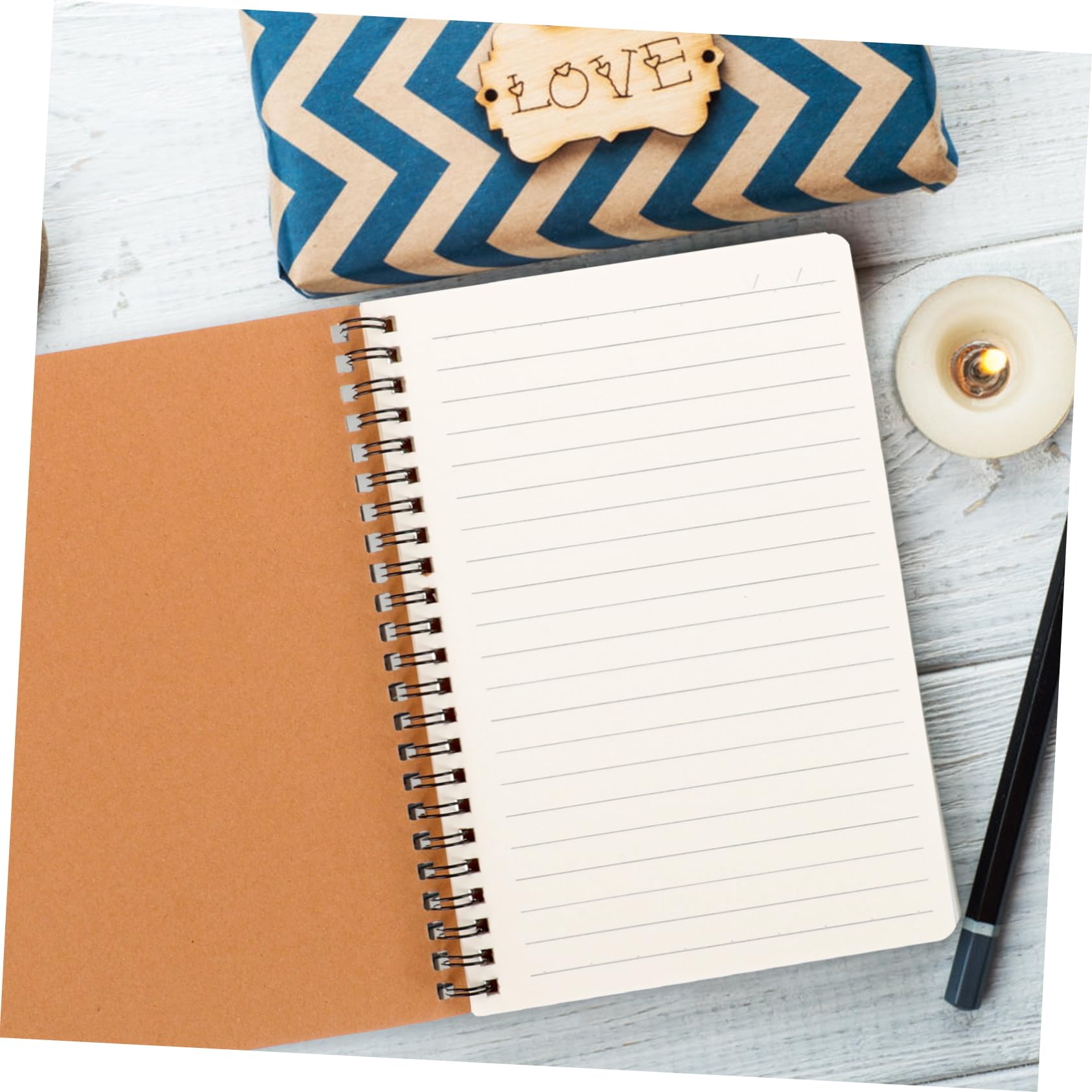 Hemobllo 10 piezas Cuaderno Diario y de Notas Portátil para Oficina Viaje y Escritura Cuadernos Diarios sin Líneas Tapa Kraft Resistente