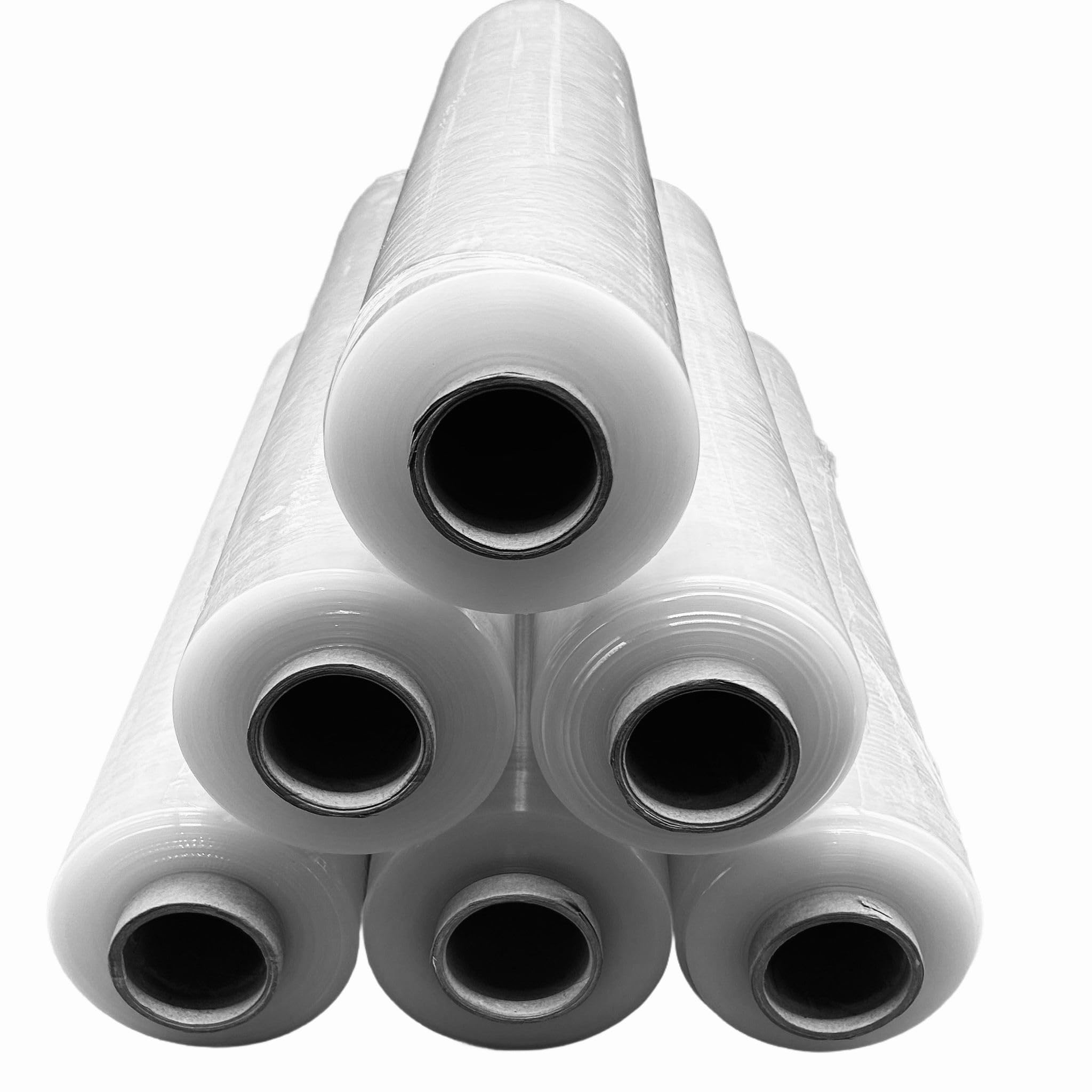 Pellicola elastica trasparente 500 mm x 300 m, 23 my, circa 3,45 kg - Pellicola per imballaggio, 6 rotoli, pellicola avvolgente per raggruppare merci, pacchi e scatole