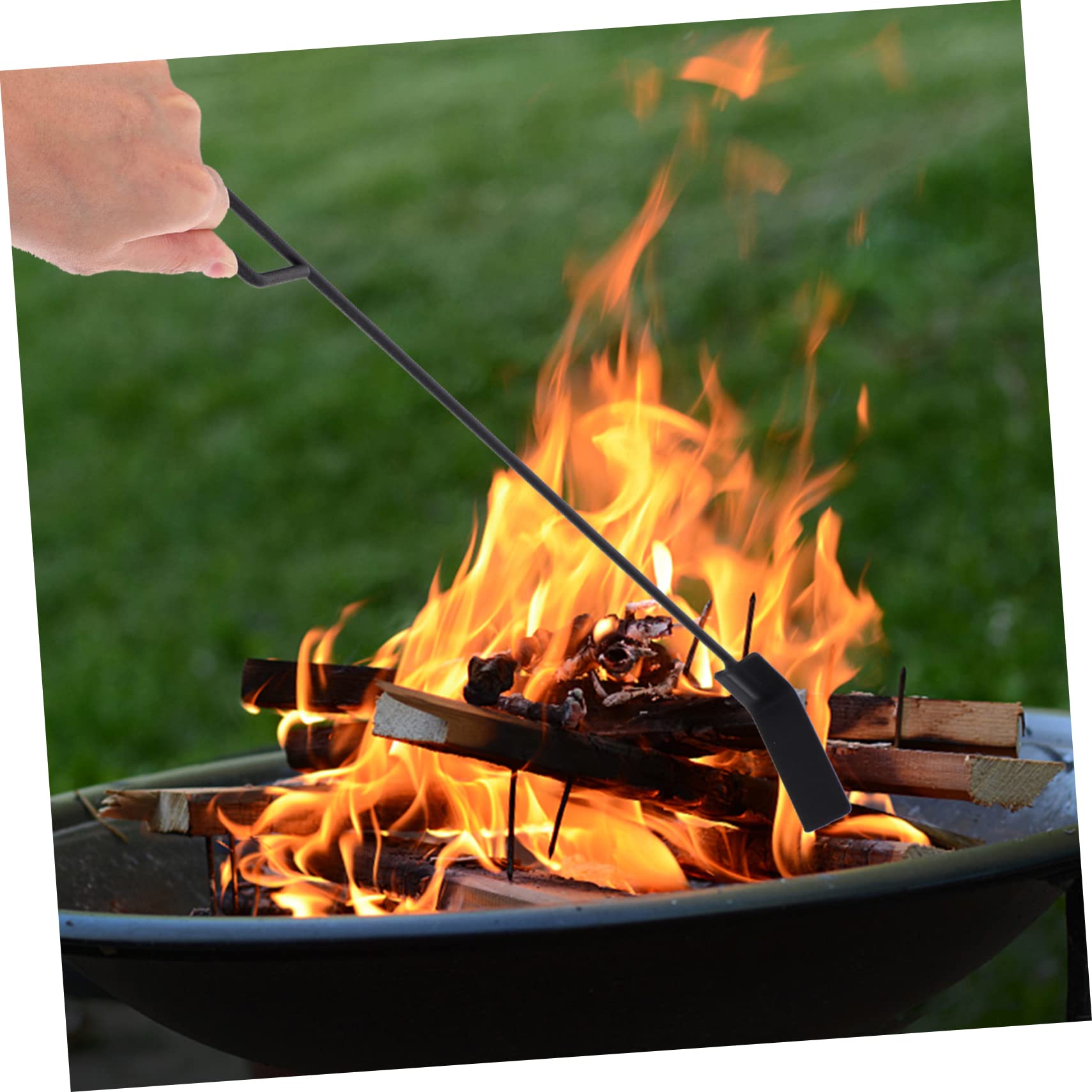UKCOCO Râteau De Cheminée Avec Long Manche Pour Barbecue Et Foyer Outil