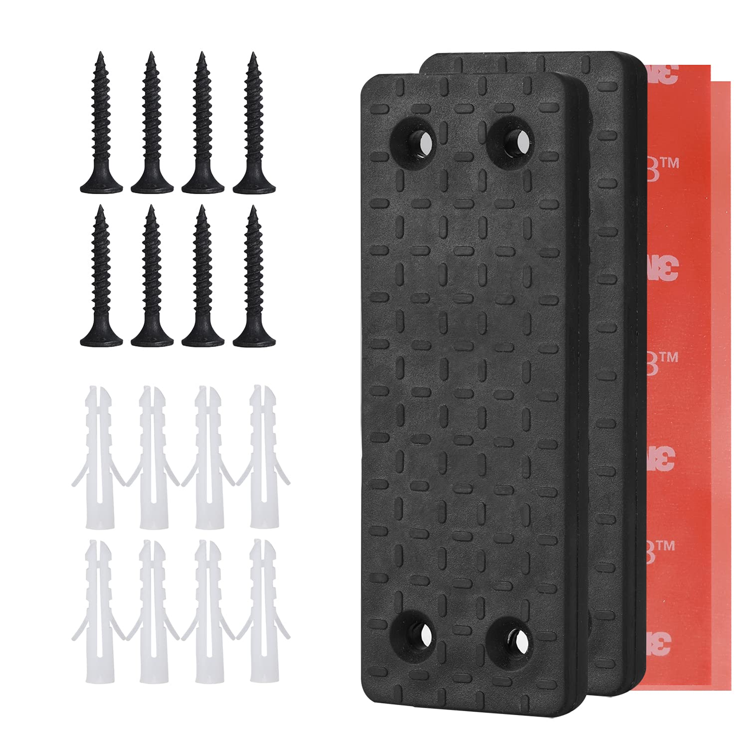 T up 2-Pack Gun Magnet & Holster, Rubber Coated Prevents Scratches, 55 LBS Capacity Precision Gun Magnet Firearm Accessories Using in Wall, Vehicle or Home, Compatible with Revolvers, Handgun