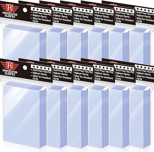 Miniatura 8 de 100 fundas transparentes para tarjetas intercambiables, fundas de plástico suave para tarjetas de béisbol, tarjetas deportivas, tarjetas de juego