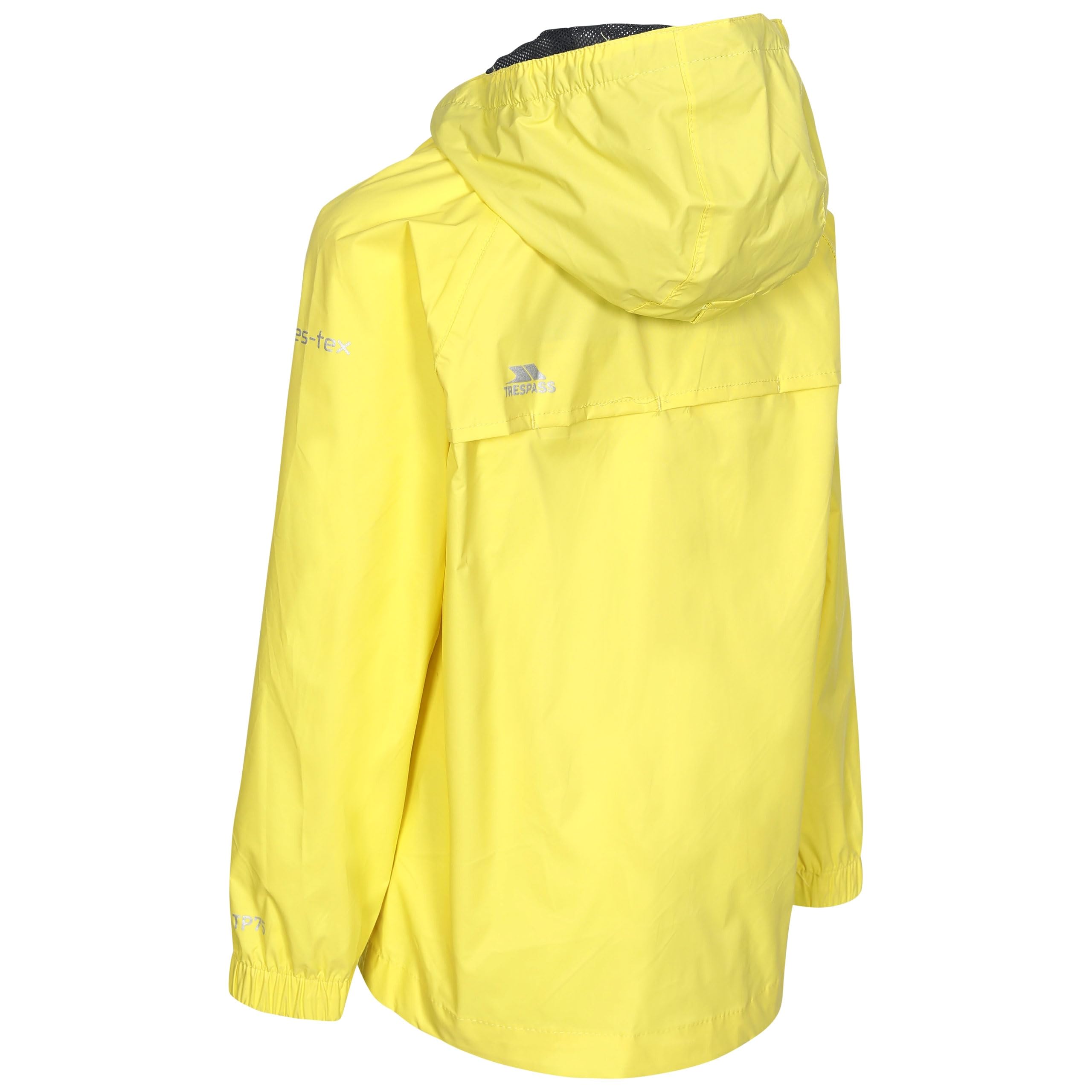 Trespass Qikpac Jacket Yellow 11-12 Jahre Kompakt Zusammenrollbare Wasserdichte Jacke für Kinder