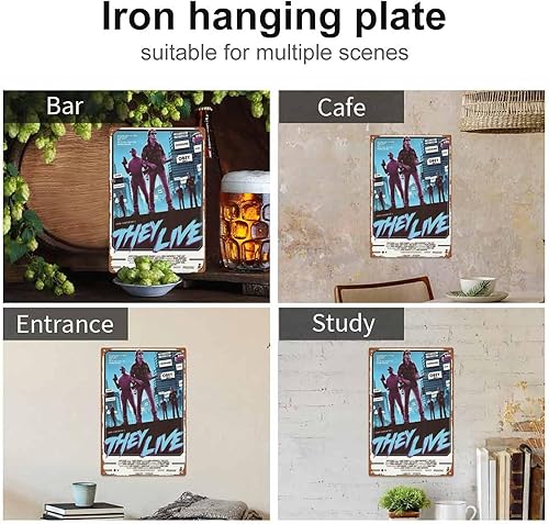 Miniatura 4 de Póster de película con texto en vivo para bar, club, hombre, cueva, sala de estar, cocina, garaje, baño, hogar, decoración de pared, 8 x 12 pulgadas