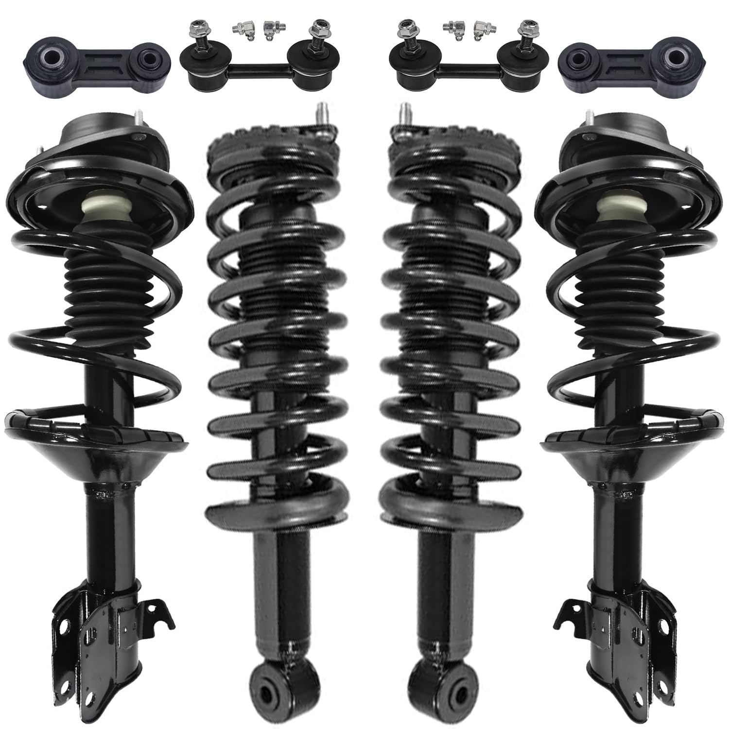 Detroit Axle - 8pc Front Rear Struts Sway Bar Links for 03-04 Subaru Legacy